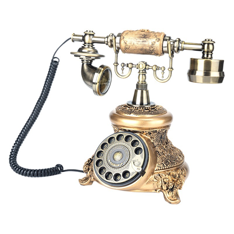 Vintage Rotary Phone for Cross-Border Use, Old-Fashioned Wedding Party Voice Greeting Message Book, Retro Trend
