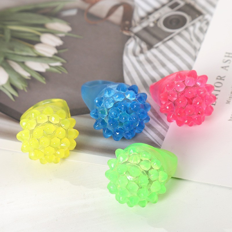 Picture of Cross-border Amazon direct selling luminous ring TPR flash ring five-pointed star mixed soft rubber ring factory straight hair