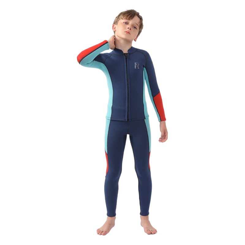 New 3mm Kidsren's Wetsuit Split Long-Sleeved Thickeneded Wetsuit for Girls Training Swimming Cold-Proof Surfing Suit for Men