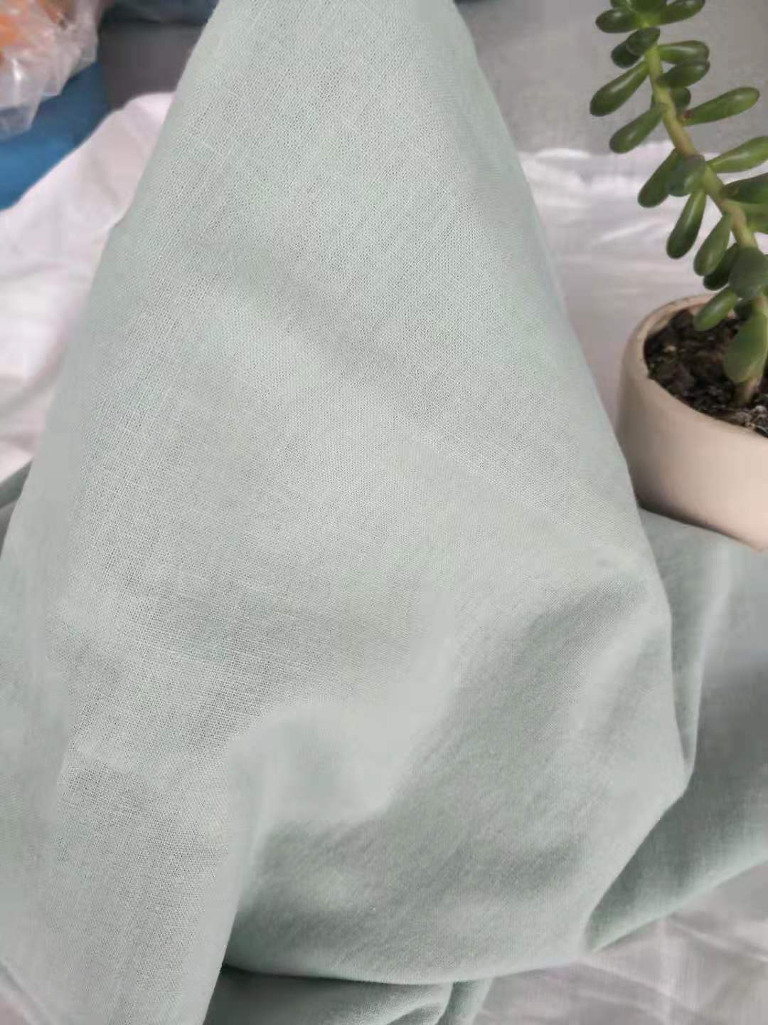 1515 Linen Cotton Blend Dyeing Cloth Cotton and Linen Wide Enzyme Cloth Linen Cotton Dyeing Sand Washing Cloth 280CM