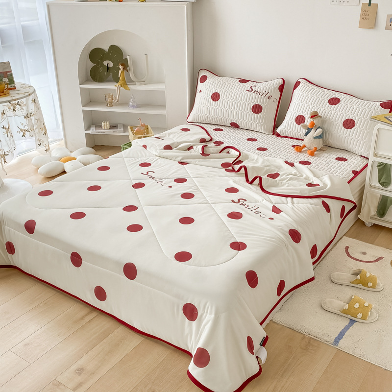 Picture of Class a Natural Latex Mat Set Air-Conditioned Mat Three-Piece Set Fitted Sheet Student Dormitory Summer Quilt Washable