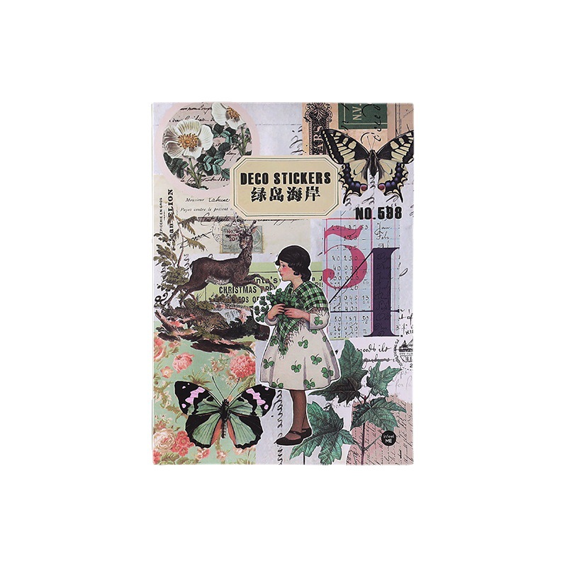 Picture of Island Mountain Wind Series Infeel.Me PET Sticker Book Retro Picture Book Book Material Decorative Sticker 20