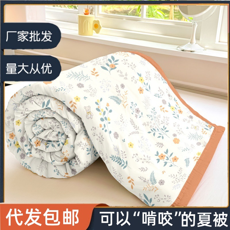 Air Conditioning Quilt, Summer Cooling Quilt, Summer Quilt, Single Quilt Core, Machine Washable Summer Quilt, All-Cotton Spring and Autumn 2025 Antibacterial and Anti-Mite