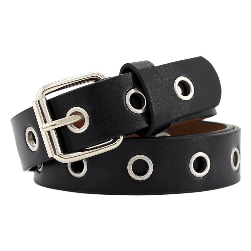 Korean version of women's fashion casual decoration wide PU belt women's body air eye hollow pants belt belt a generation of hair