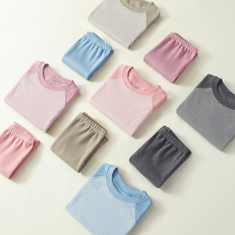 Picture of Down protein children's round neck bottoming autumn clothes long pants children's autumn and winter boys and girls baby thermal underwear suit