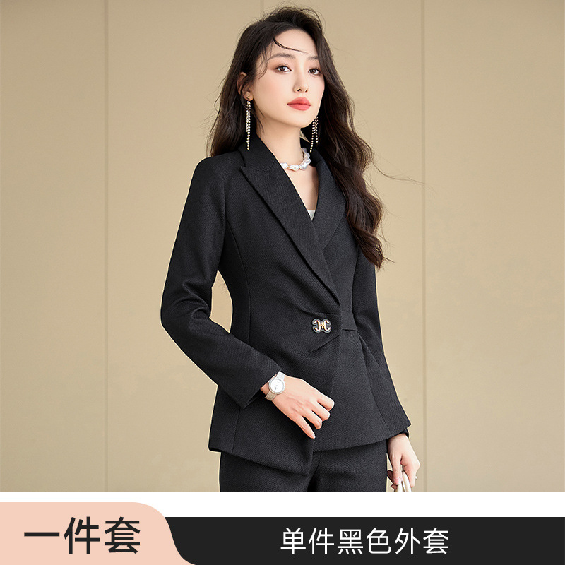 Picture of Black Suit Jacket Women's 2024 Autumn and Winter Design Sense Fashion Temperament Socialite Slim-fit Small Suit Host Dress