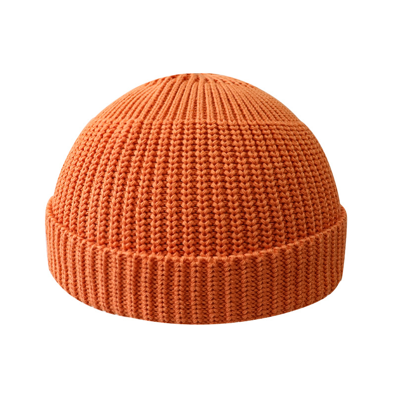 Picture of Cross-border Autumn and Winter Solid Color Light Plate Knitted Hat Warm Wool Hat Men's Trendy Brand Women's All-match Dome Guapi Hat Cold Hat