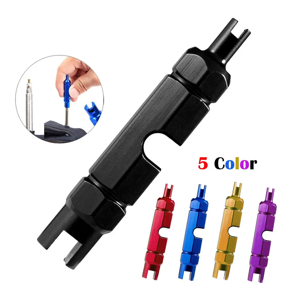 Bicycle American valve core tool tire tube tire French air nozzle extension rod removal and maintenance wrench