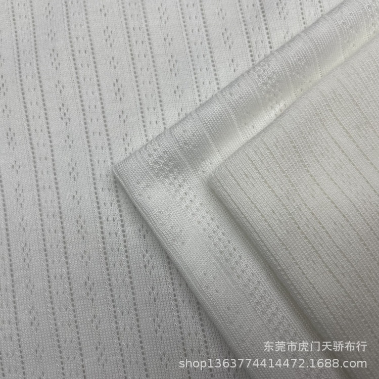 Spot supply knitted TR rib jacquard polyester cotton jacquard White large spot clothing headdress knitted jacquard