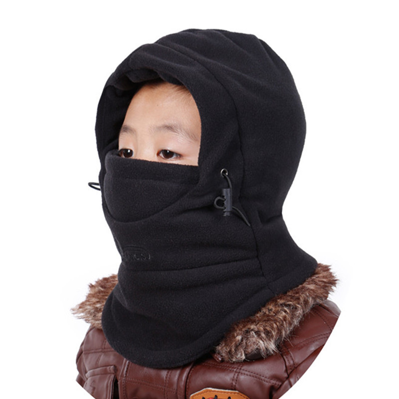 Picture of Hat Autumn and Winter Genuine Kidsren's Neck Scarf Hood Double-Layer Thickeneded Cold-Proof Warm Hat Kidsren Going to School Windproof Hood