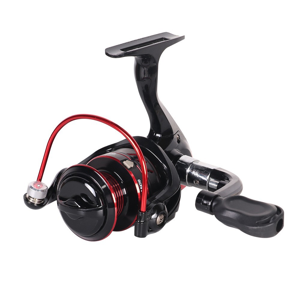 All-metal wire cup spinning wheel fishing line wheel sea pole wheel remote throwing wheel black fishing gear fishing rod wheel luya spinning wheel