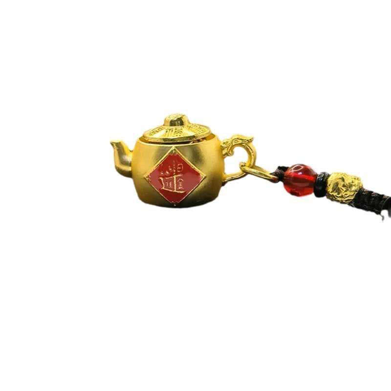 Picture of Zodiac Zodiac Turn Handle Pot Key Chain Daily Gold Pendant Carry-on Coin Purse Pendant Zodiac Turn