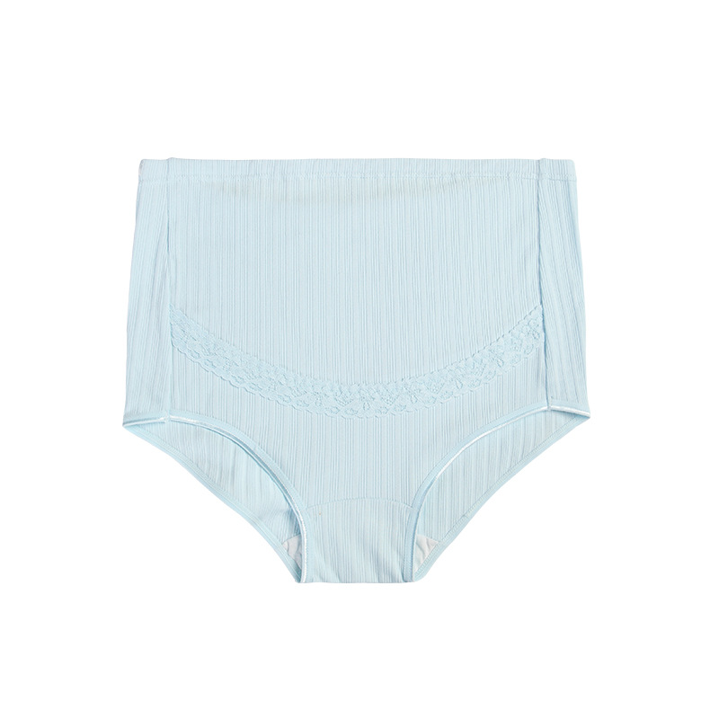 Picture of Lace Pregnant Women's Underwear Large Size Breathable High Waist Abdominal Adjustable Pregnant Rib Briefs Manufacturers Combed Cotton