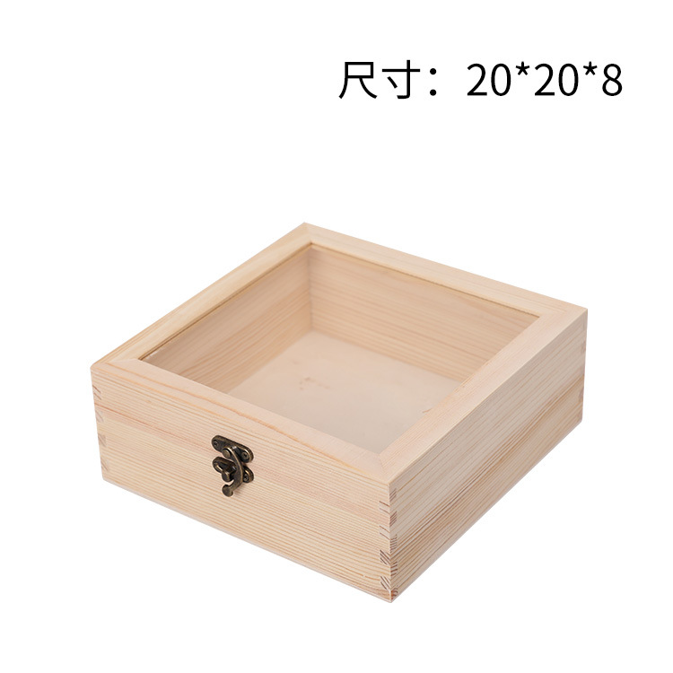 Picture of Accompanying Gift Wooden Box Simple Pine Gift Packaging Box Candy Box Immortal Flower and Wood Box Wooden Jewelry Storage Box