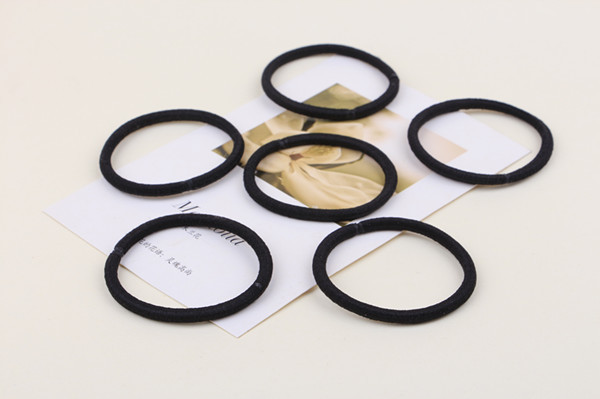 Picture of High elastic hair rope thickened seamless hair band black rubber band hair tie basic hair rope durable hair accessories
