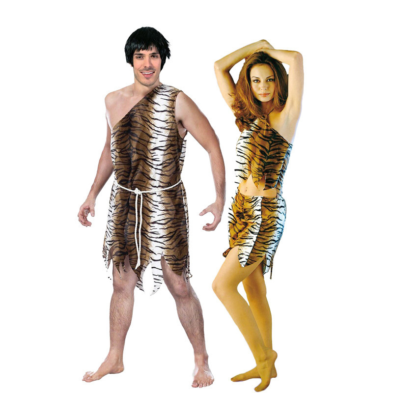 Cos Halloween Costume Aboriginal Costume Primitive Costume Couple High-end Adult Savage Costume