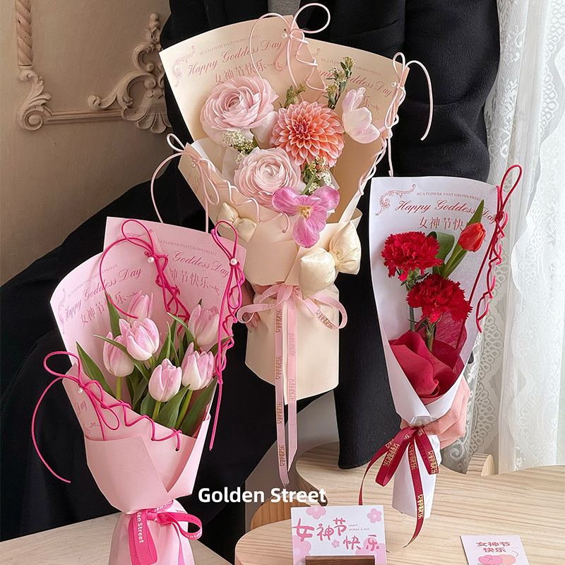 3.8 Goddess Festival Limited New Ballet Style Flower Wrapping Paper Flower Wrapping Paper Flower Wrapping Flower Wrapping Paper Flower Art Material Wholesale