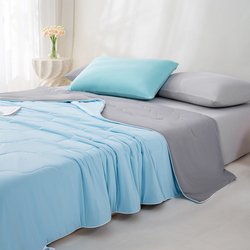 Picture of Summer quilt class a maternal and infant grade cool silk summer cool quilt watermelon quilt solid color air conditioning quilt washable summer ice silk thin quilt