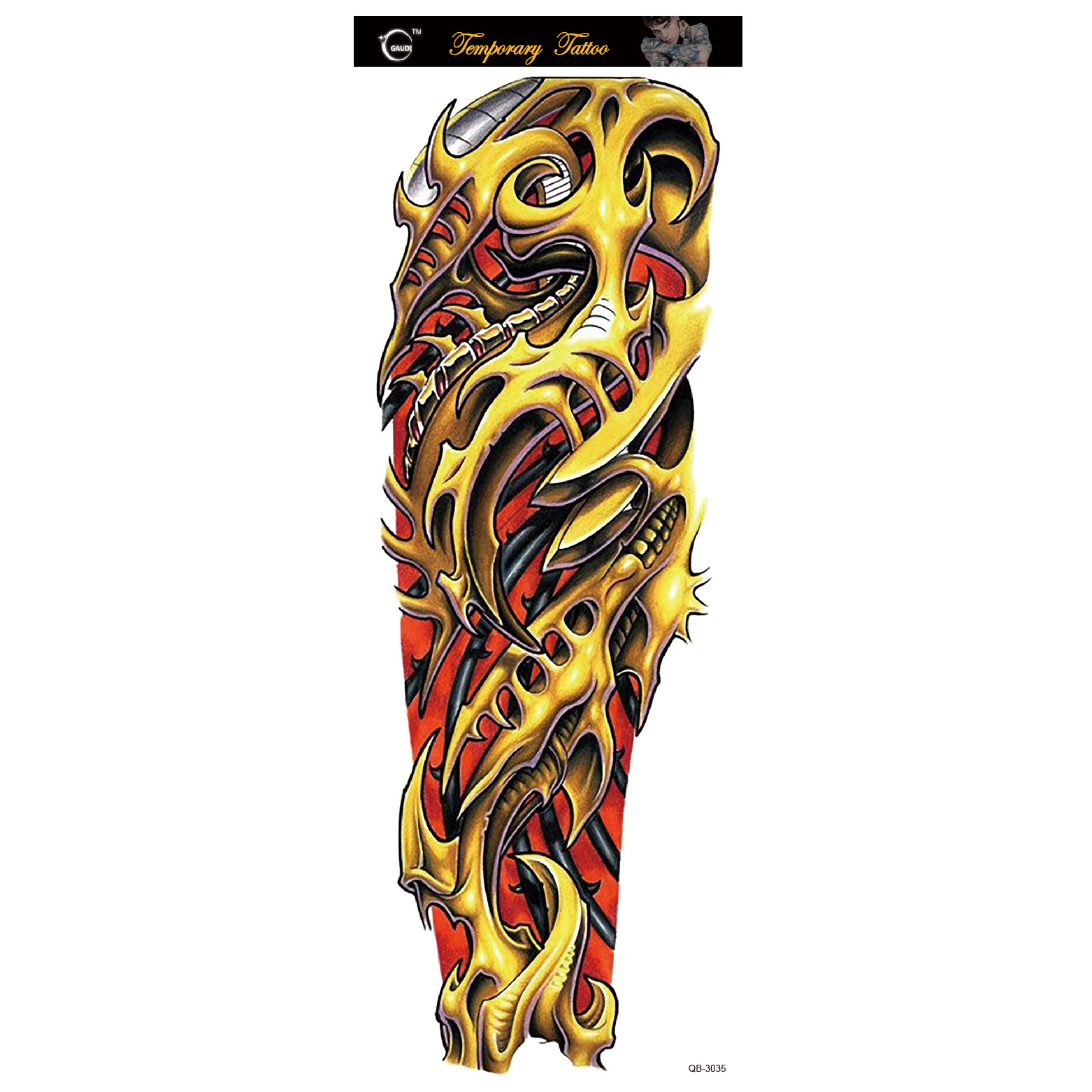 Picture of Large Flower Arm Tattoo Sticker Full Arm Waterproof Tattoo Temporary 400 Optional Full Arm Tattoo Sticker