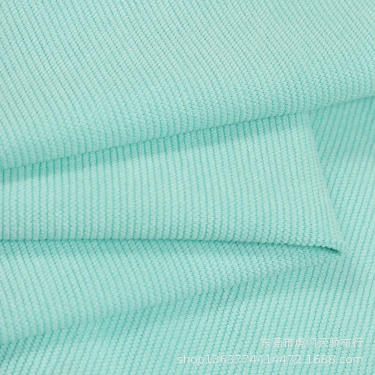Spot supply woven polyester corduroy 200 grams woven polyester silk 21 pit fine pit flannel clothing materials