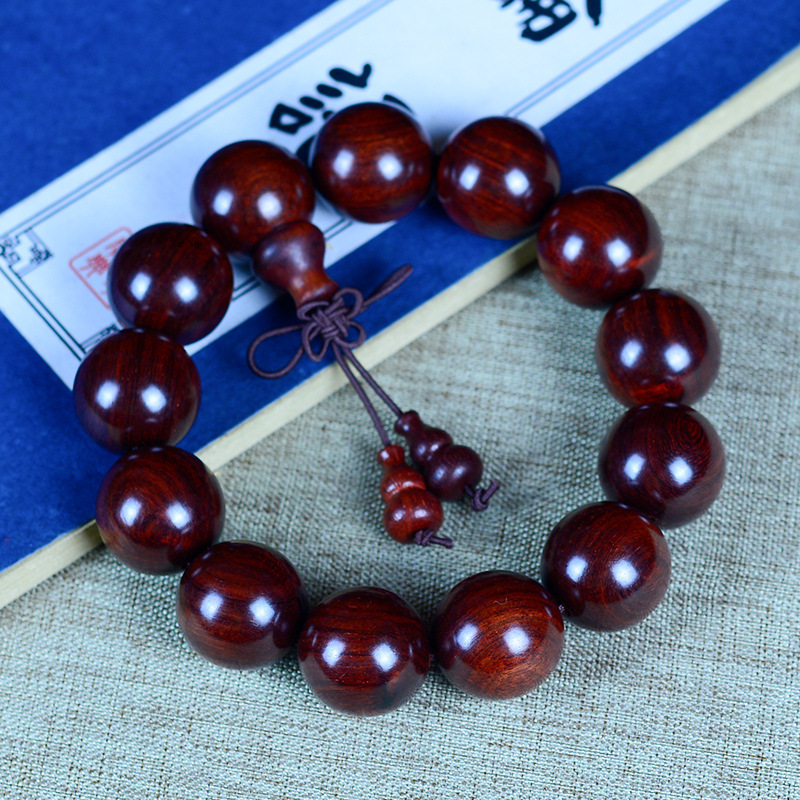 Picture of Natural Indonesia True Venus Leaflet Rosewood High Density Submerged Blood Sandalwood 108 Buddha Beads Plate Wen Play Men's and Women's Handstrings
