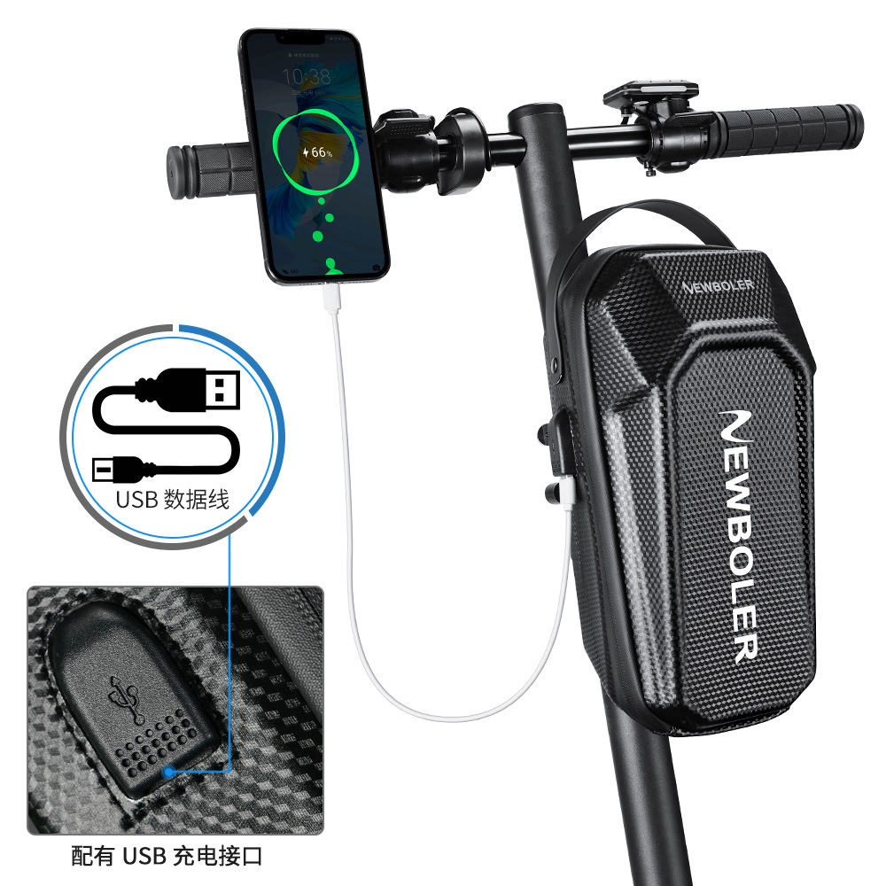 Electric Scooter Bag with USB Interface Waterproof Eva Hard Shell Bicycle Bag Driving Balance Car Bag Cosmetics Bag