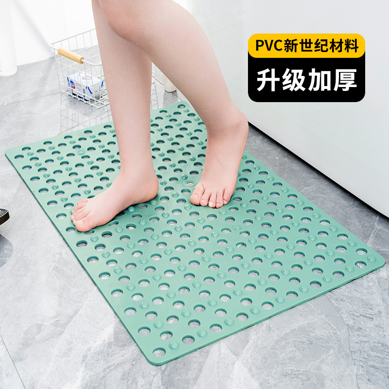 Picture of Square Anti-slip Mat Bathroom Mat Bath Anti-fall Environmental Protection Household Shower Room Suction Cup Floor Mat Bathroom Massage Foot Mat