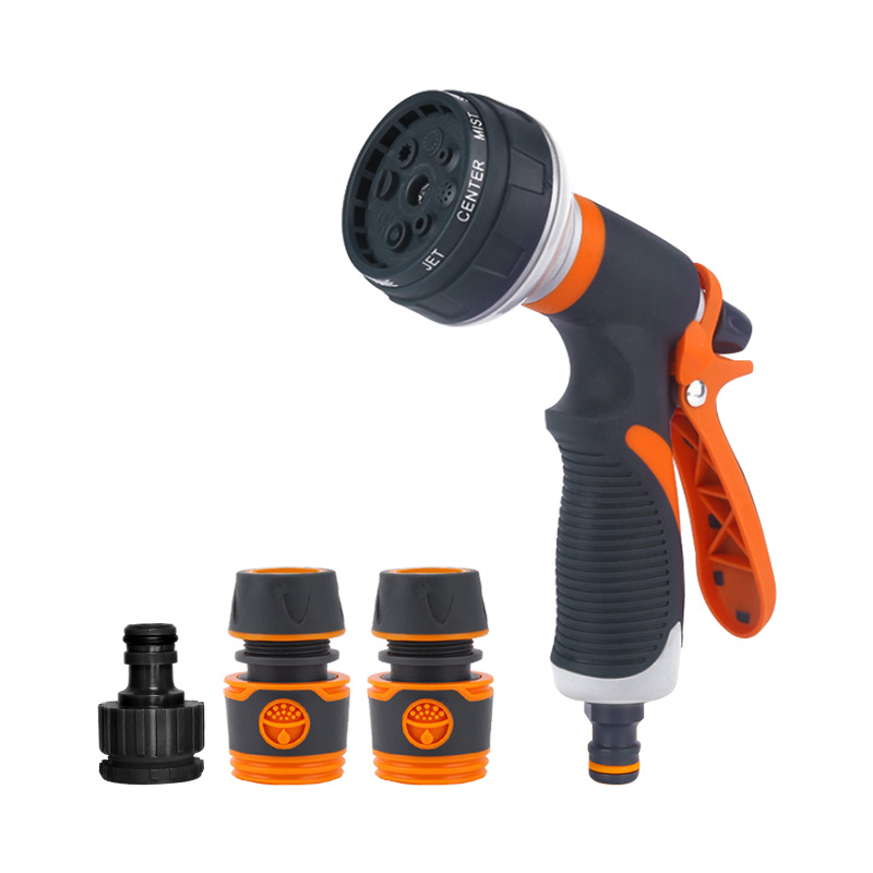 Picture of Amazon Hot Sale High Pressure Car Wash Water Gun Multi-function Adjusting Spray Gun Garden Watering ABS Glue 8 Function Water Gun