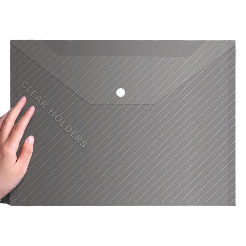 200 File Bag a4 Button Bag Transparent File Storage Bag Student Test Paper Bag Office File Information Kit