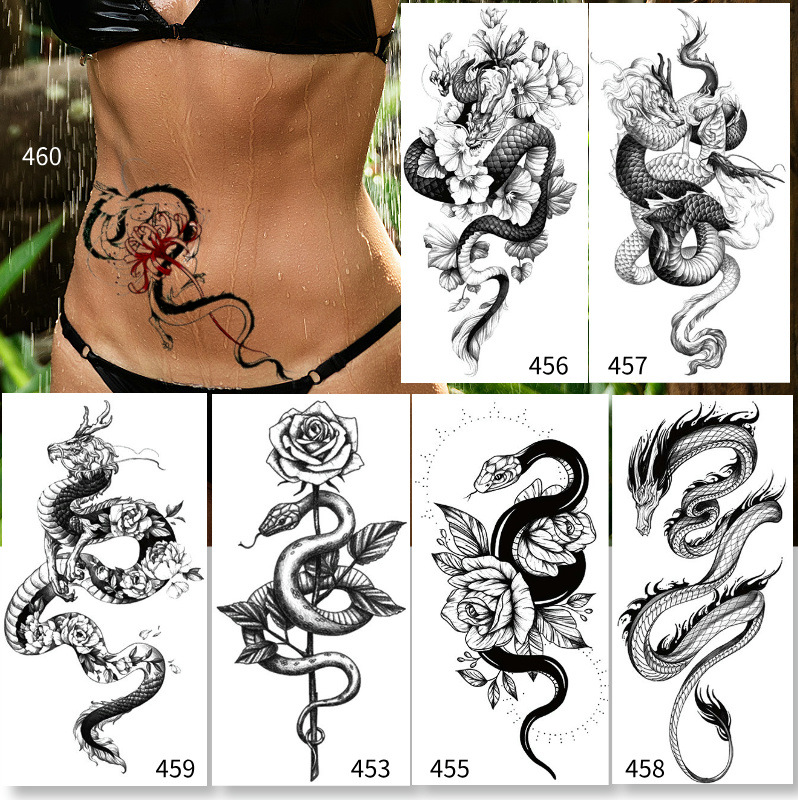 Picture of Small full arm flower arm bronzing glitter luminous painted tattoo stickers cross-border creative funny tattoo stickers manufacturers wholesale