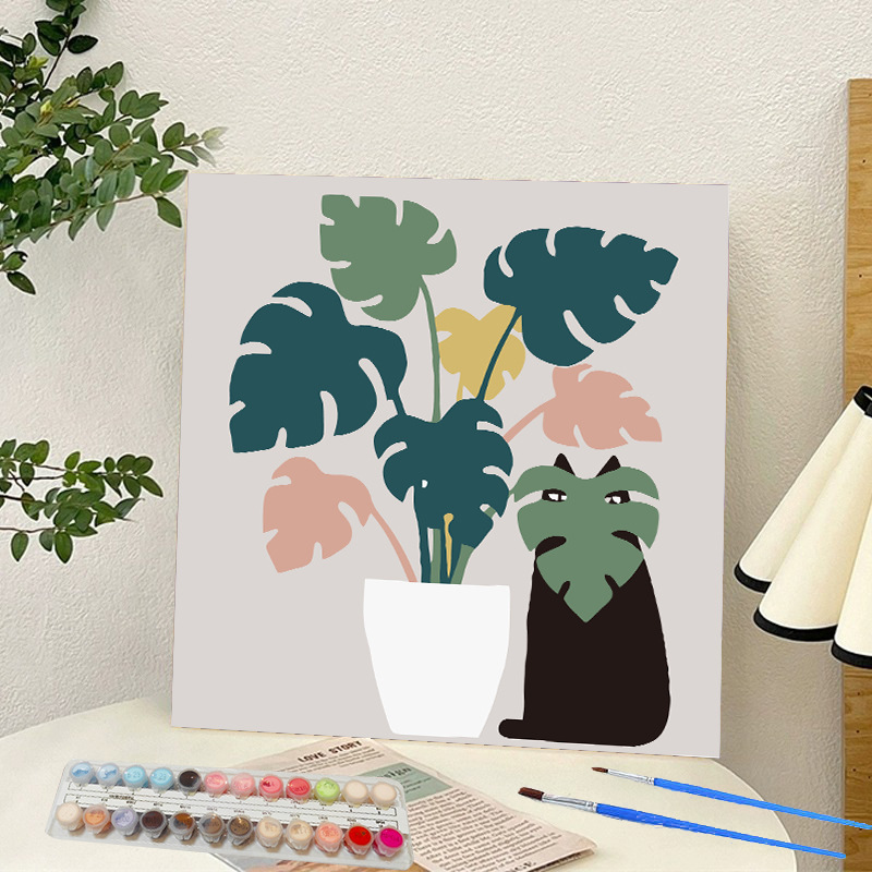 Picture of Digital oil painting landscape Dafen village hand-painted mathematical oil painting coloring painting oil painting flowers flower oil painting wholesale