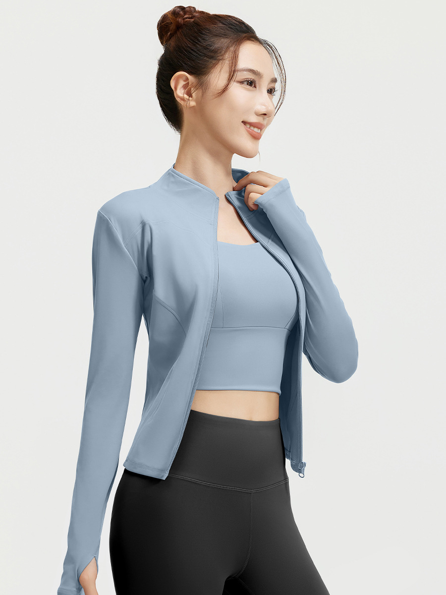 Picture of Juyitang's New Nude Yoga Jacket Slimming Breathable Running Fitness Sports Jacket for Women