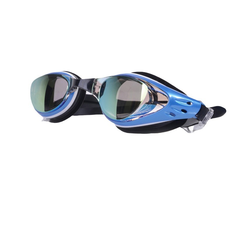 Picture of Wave High-Definition Electroplated Swimming Goggles for Adults Men and Women Swimming Waterproof and Anti-Fog Large-Frame Swimming Goggles Polarized