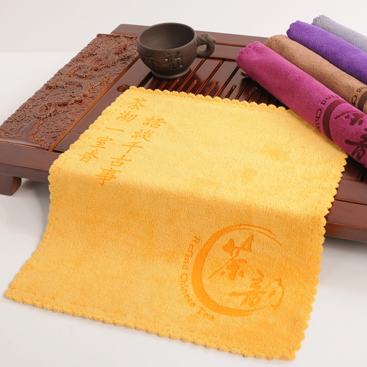 Picture of Tea Towel Thickened Absorbent Tea Towel Tea Table Rag Small Square Towel Kung Fu Tea Mat Pot Towel Independent Packaging Fixed Logo