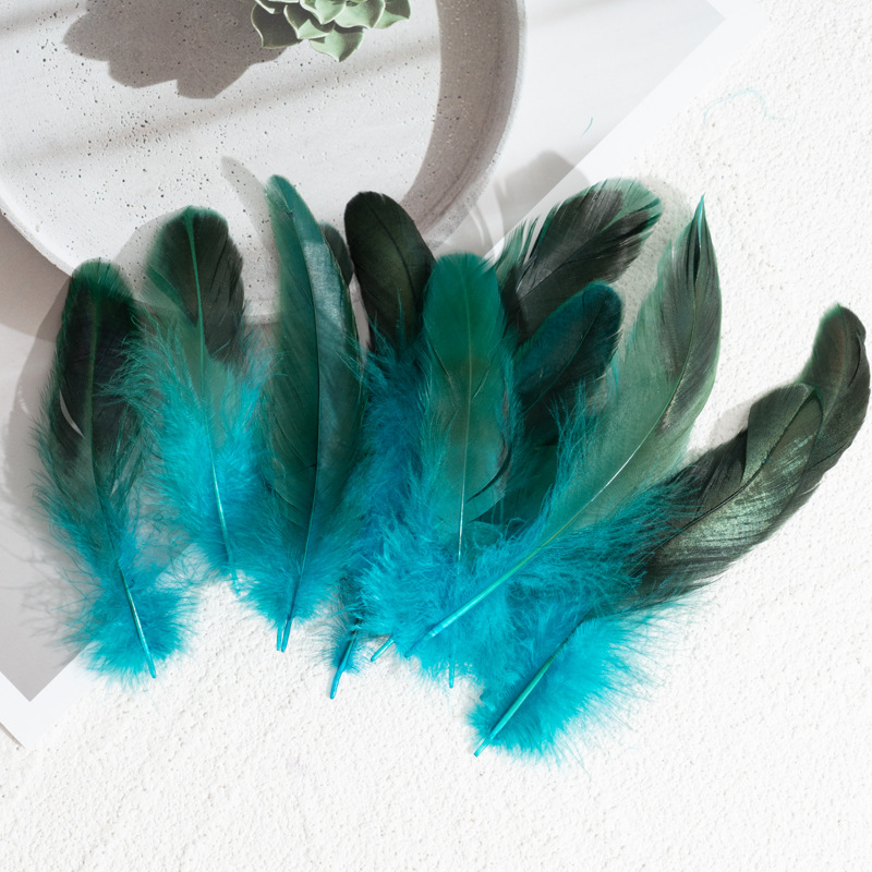 Picture of 50pcs/set of feathers wholesale colorful 10-15 rooster tail feathers real chicken feather DIY shuttlecock handmade material