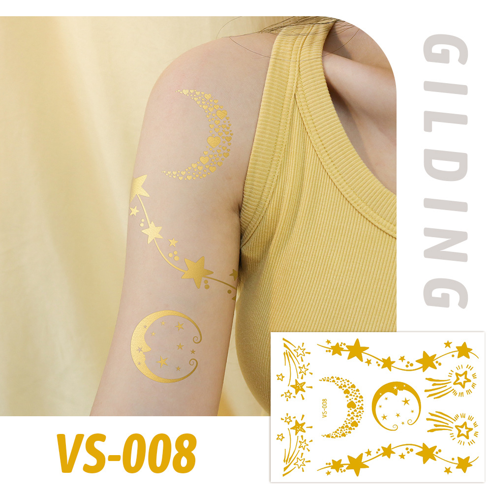 Picture of New European and American Hot Gold and Silver Tattoo Stickers Popular Freckles Face Stickers Party Party Tattoo Stickers Internet Red Face Stickers