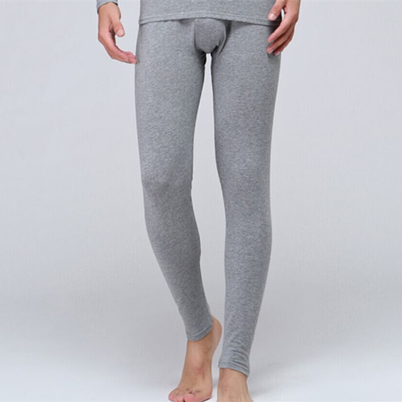 Factory wholesale men's Lycra Cotton long johns one color bottoming slim stretch pants bodybuilding pants cotton underpants