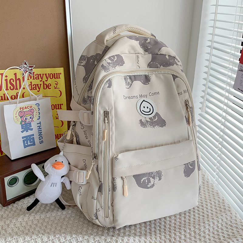 Picture of Schoolbags for Children, Primary School Students, Girls, Color-Blocked Backpacks, High School Students, Junior High School Students, Customized High-Quality Wholesale Backpacks