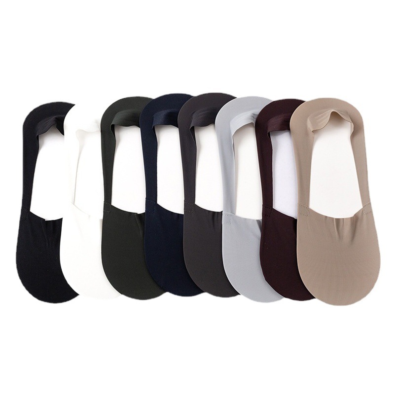 Socks men's summer thin breathable Men's Ice Silk boat Socks silicone non-slip invisible socks any cut deodorant short tide socks