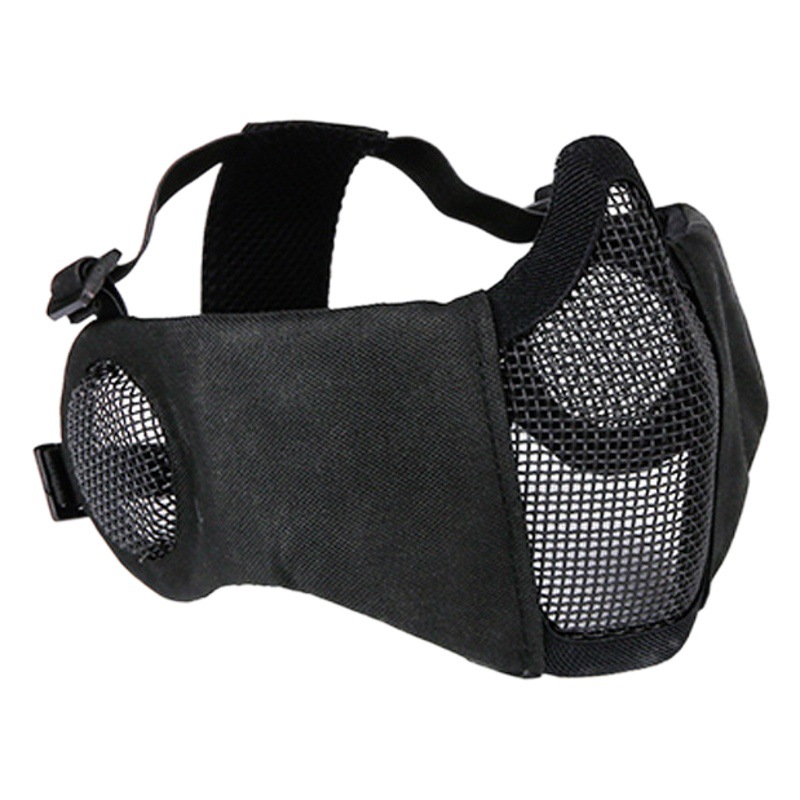 Cross-border Army Fan Outdoor Riding 2nd Generation Steel Wire Half Face Ear Mask CS Field Equipment Protective Mask