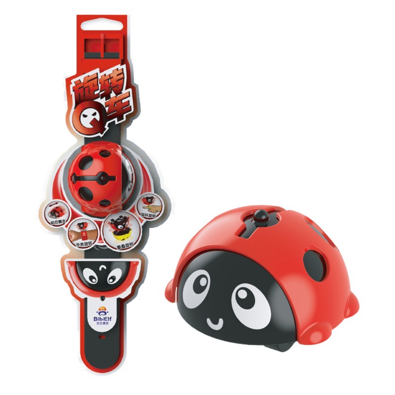 Rotating gyro watch children's fingertip dazzling bucket Q car inertia stacking car little boy puzzle battle gyro toy