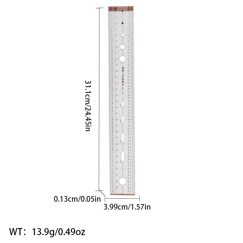 Picture of Pattern printing ruler clothing scale pattern making clothing curve cutting sewing tool multi-functional pattern printing ruler
