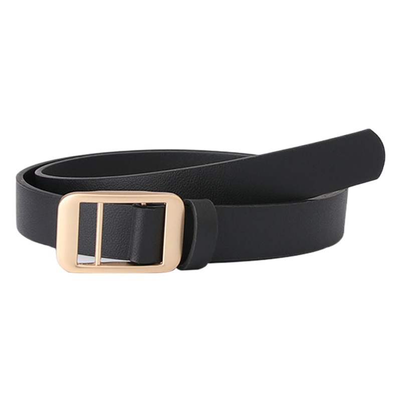 Belt for Women Ins Trend Korean Student Parallel Bar Alloy Buckle Decoration with Jeans Trouser Belt Fashionable Simple Belt