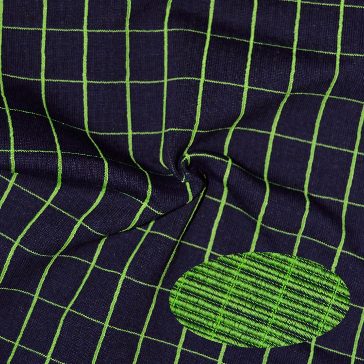 Factory knitted wash water Denim stripes 250g polyester cotton fabric wash water resistant plaid multicolor in stock 300g fabric