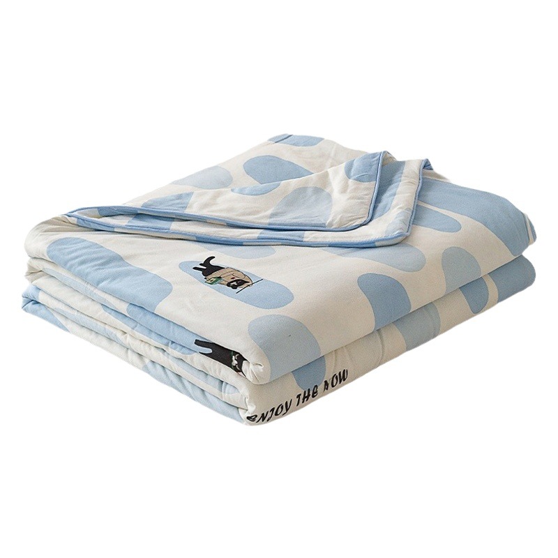 Category a Maternal and Infant Grade Knitted Cotton Summer Quilt Dormitory Machine Washable Soy Fiber Summer Cool Quilt Kidsren's Cartoon Air-Conditioned Quilt