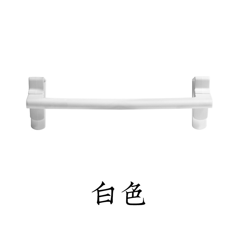 Picture of Cabinet Rack Creative Kitchen Bathroom Hole-free Cabinet Door Towel Rack Bathroom Rack Plastic Storage Rack