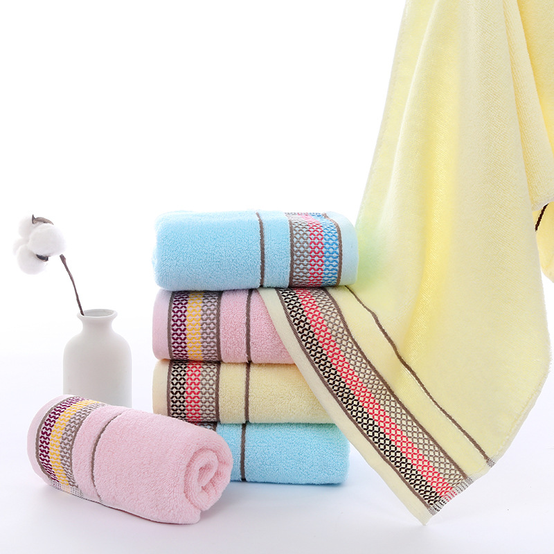 Picture of Gaoyang factory cotton European flower towel soft absorbent large face towel supermarket gift wholesale face towel household towel