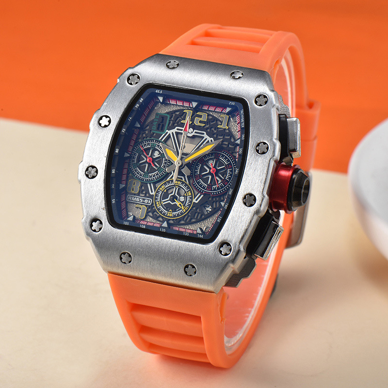 Picture of 2025 New Foreign Trade Men's Quartz Watch Multi-Functional Six-Pin Barrel-Shaped Fashion Hollow Business Watch Wholesale