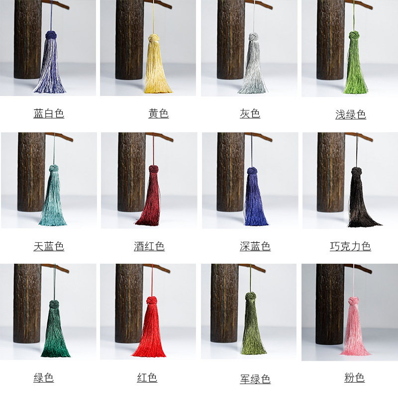 DIY jewelry accessories Chinese Knot Tassel green belt pineapple hat long car hanging accessories pendant wholesale