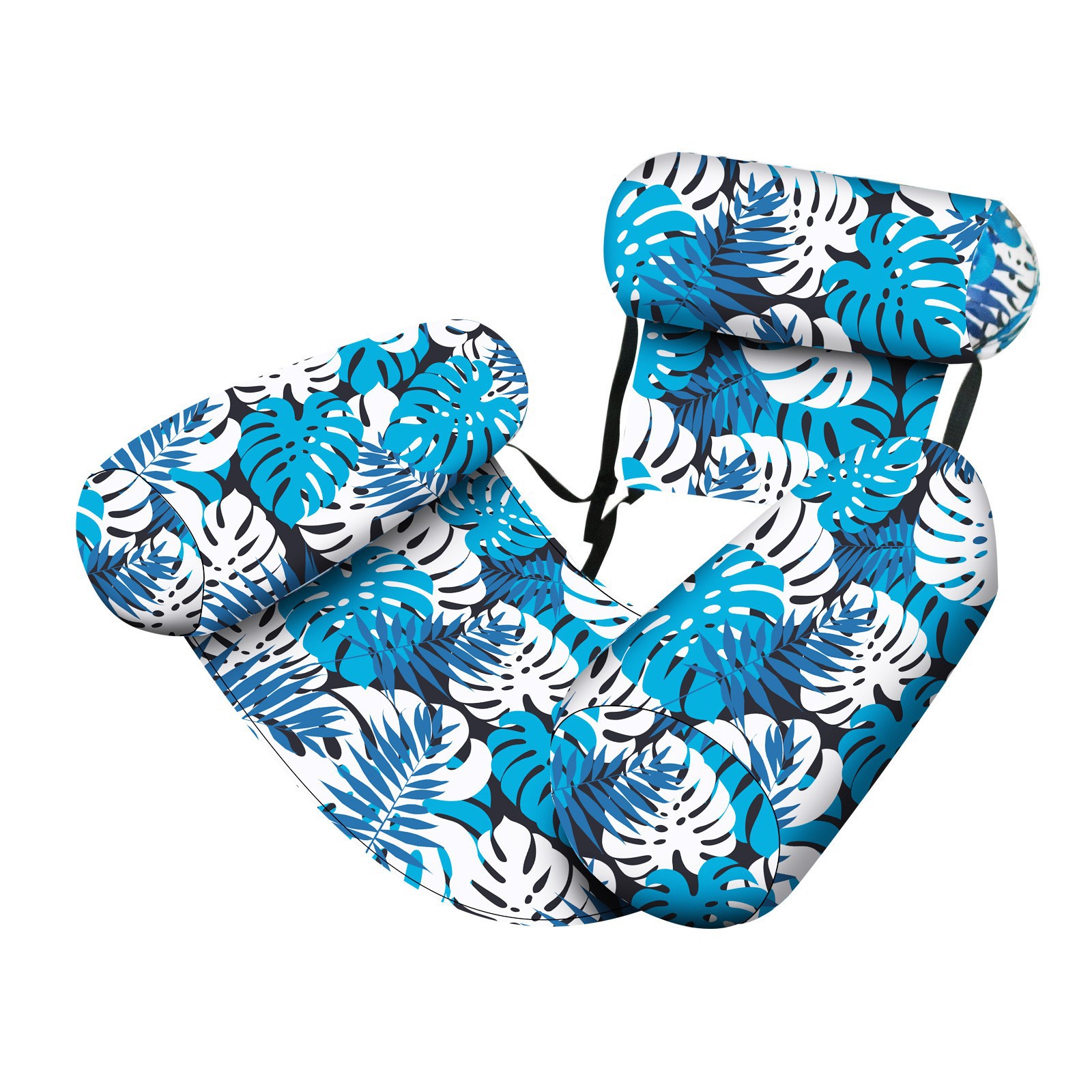 Picture of Foldable inflatable recliner water sofa amusement recliner floating bed with net hammock floating dual-use backrest floating row